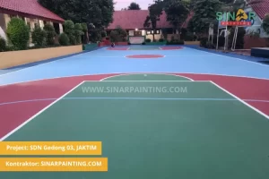 jasa pengecatan lapangan SDN Gedong 03 jakarta timur